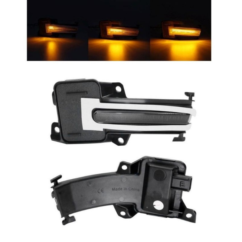 Kit Clignotants LED Gris Fumé Dynamiques Rétroviseurs HONDA Civic X Berline après 2015