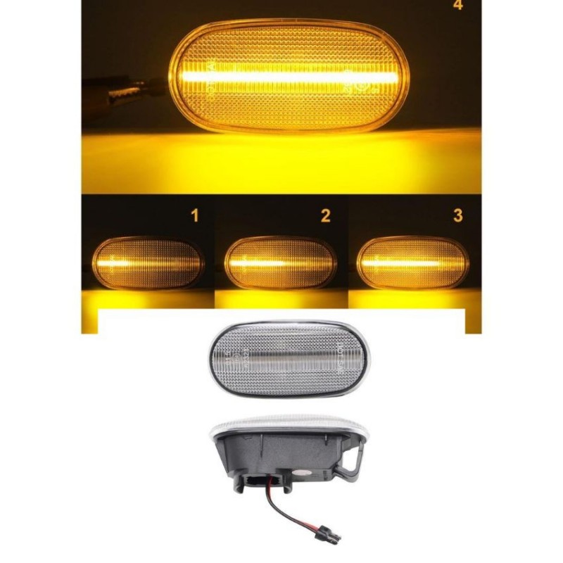 Kit Répétiteurs clignotants LED Limpide Dynamique MITSUBISHI L200 / Triton IV Pick-up (KA KB) 2004 à 2016