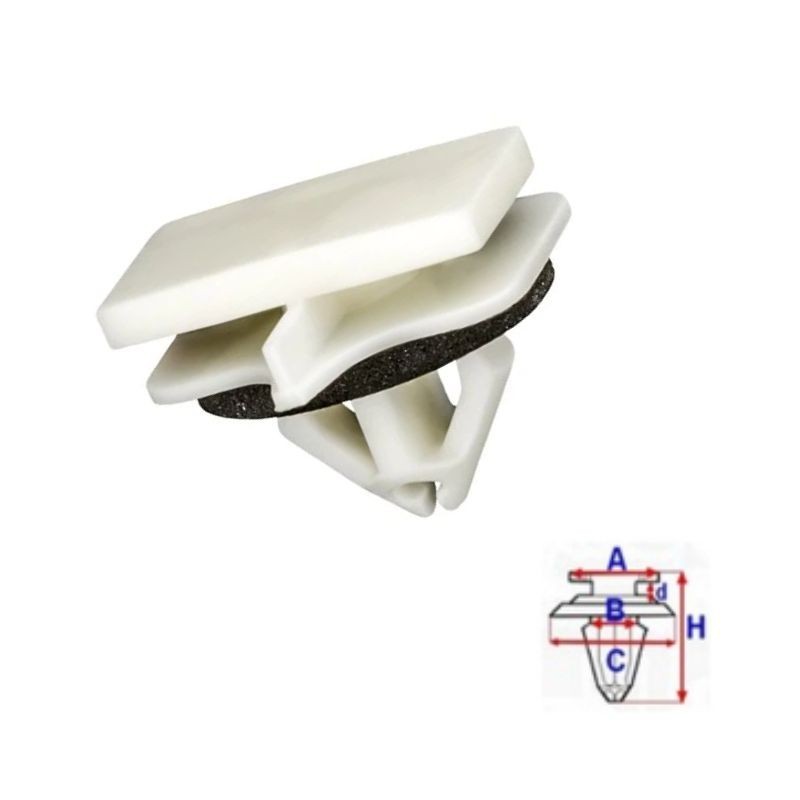 Clips baguettes de seuil Chevrolet Cruze de 2009 à 2014 | OE W710528S300 | 5 Pcs