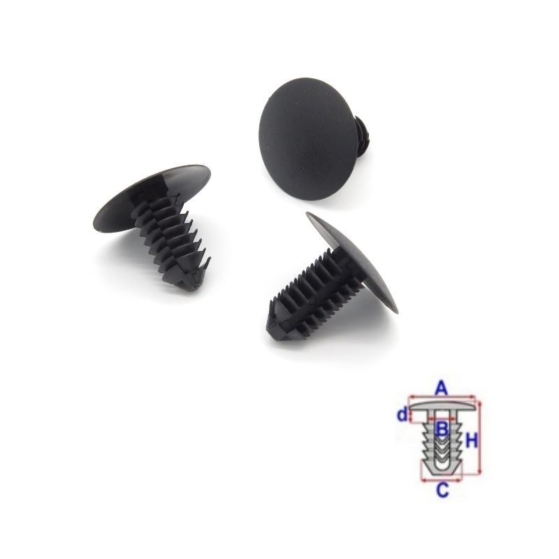 Clips capots et moulures de fenêtres Audi A3 de 2012 à 2020 | OE N90911301 | 10 Pcs