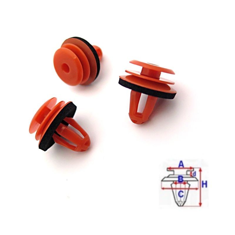 Clips garnitures portes Mini Clubman (R55-R56-R57-R58-R59) de 2007 à 2015 | OE 07146962771