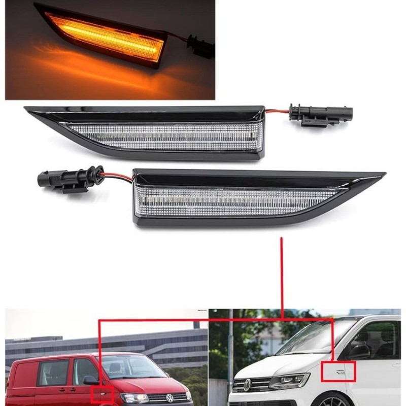 Kit Répétiteurs clignotants LED Limpide VW Multivan T6 (SGF SGM SGN) après 2015