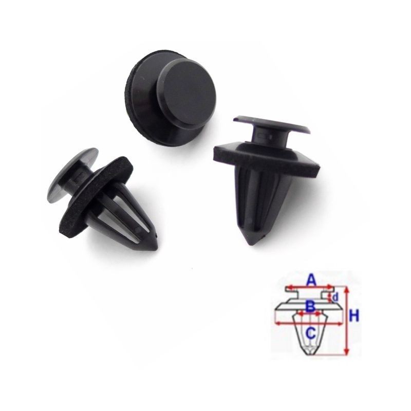 Clips garniture de porte Fiat Panda après 2012 | OE 71738386 | 10 Pcs