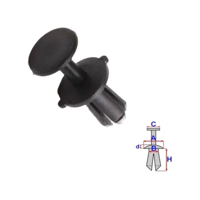 Clips fixation des pare-chocs Audi A4 après 2015 | OE N90536901 | 10 Pcs