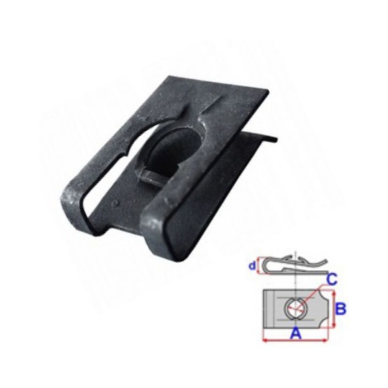 Clips plaque de serrage BMW Série 3 (E90-91-92-93) de 2004 à 2013 | OE N0154374 | 10 Pcs