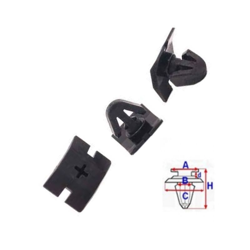 Clips carénage du ventilateur supérieur Mercedes Classe C de 2000 à 2007 | OE A2029880142 | 5 Pcs