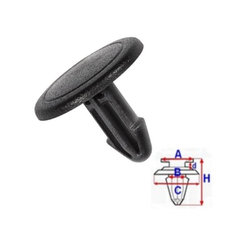 Clips pare-boue-boue et extensions Honda Civic USA de 2011 à 2015 | OE 91501SNA003 | 10 Pcs