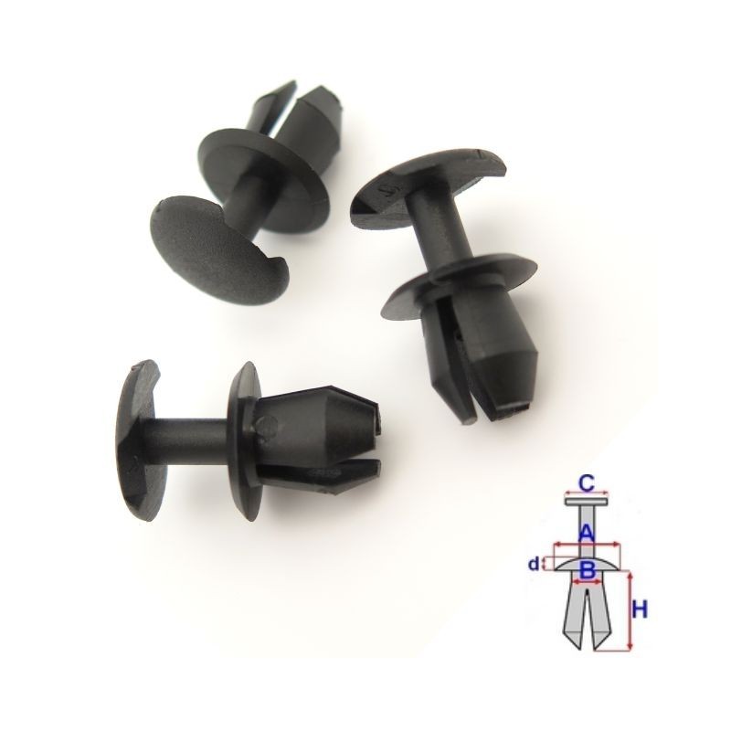 Clips système de lave-glace VW Vento | 10 Pcs | OE 333867633