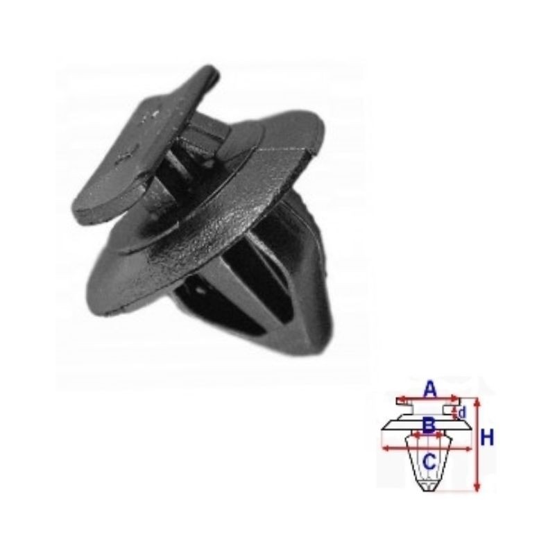 Clips revêtements intérieurs Fiat Fiorino 1991 à 2005 | 25 Pcs | OE 14191187