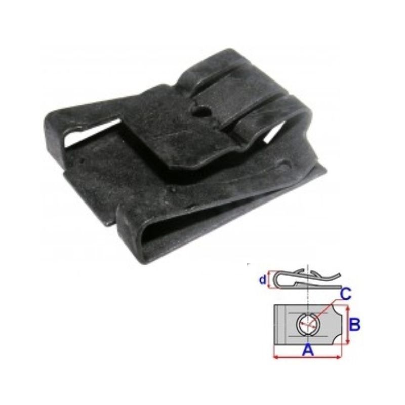 Clips capots moteur châssis